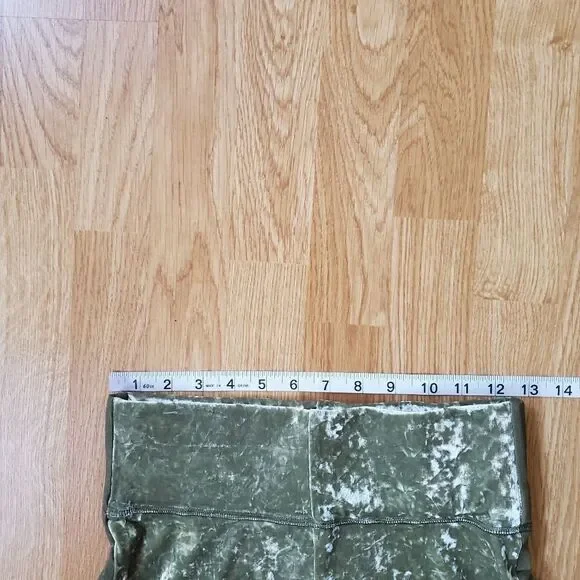 NEW! HAH | Velvet Stirrup Pants Leggings - size Small in Sage Green - Picture 10 of 16